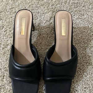 Primark Black Padded Slide Mules